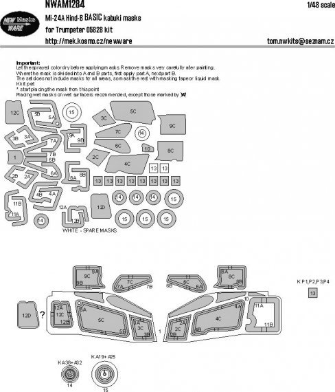 1/48 Mask Mi-24A Hind-B BASIC for Trumpeter