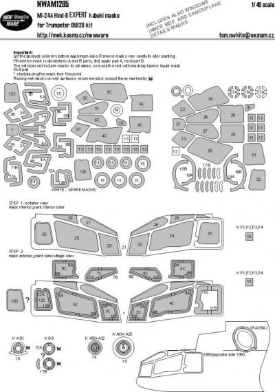 1/48 Mask Mi-24A Hind-B EXPERT for Trumpeter
