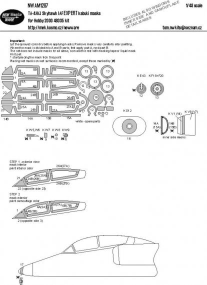 1/48 Mask TA-4H/J Skyhawk IAF EXPERT HOBBY 2000