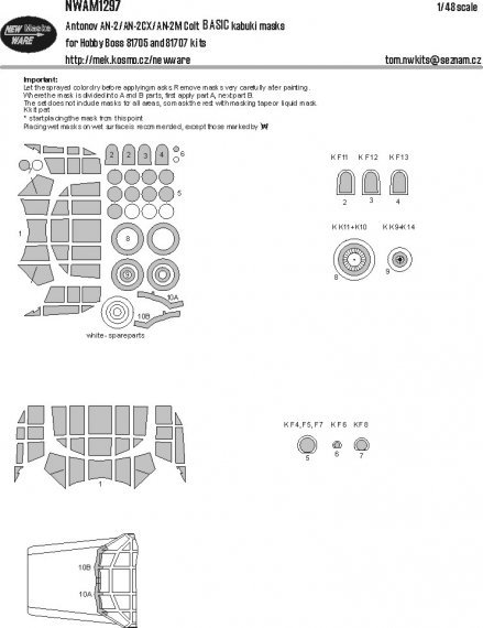 1/48 Mask Antonov An-2/An-2CX Colt BASIC for Hobby Boss