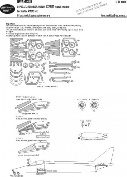1/48 Mask Sepecat Jaguar GR.1/GR.1A EXPERT