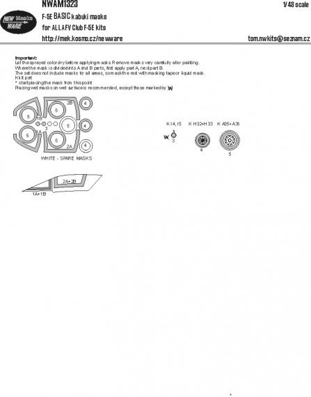 1/48 Mask F-5E BASIC AFV