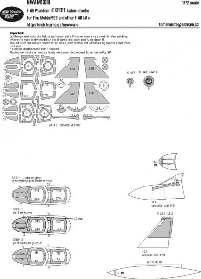 1/72 Mask F-4B Phantom II EXPERT for Finemolds