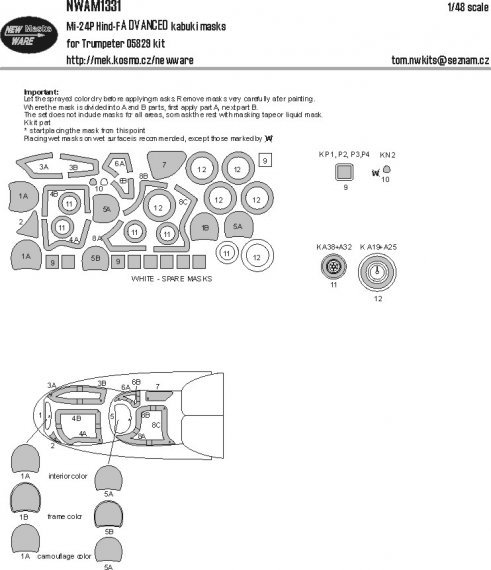 1/48 Mask Mi-24P Hind-F ADVANCED for Trumpeter