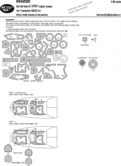1/48 Mask Mi-24P Hind-F EXPERT for Trumpeter