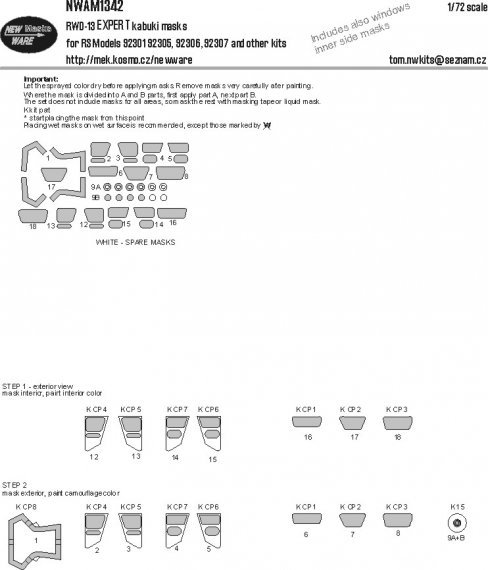 1/72 Mask RWD-13 EXPERT RS MODEL