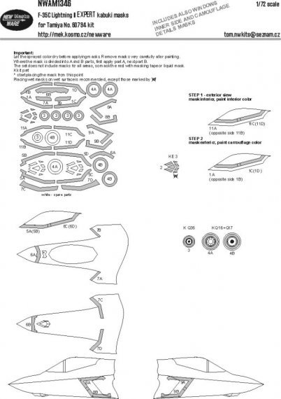 1/72 Mask F-35C Lightning II EXPERT for Tamiya