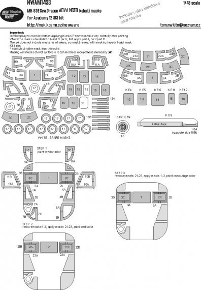 Masque 1/48 MH-53E Sea Dragon ADVANCED Academy