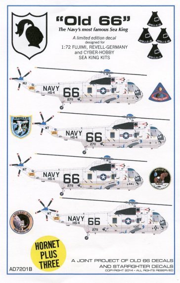 1/72 Old 66 an SH-3D used for the Apollo mission decals