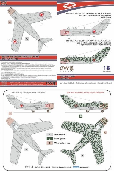 1/48 Mikoyan MiG-15 Korean Nightfighter 351.IAP Red 325