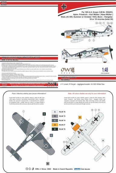 1/48 Focke-Wulf Fw-190-A-6 II/JG 300 Green 3