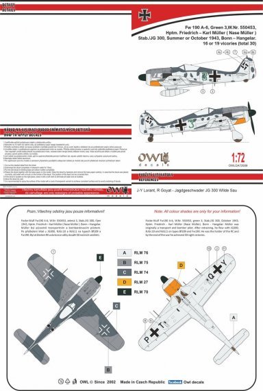 1/72 Focke-Wulf Fw-190A-6 II/JG 300, Green 3