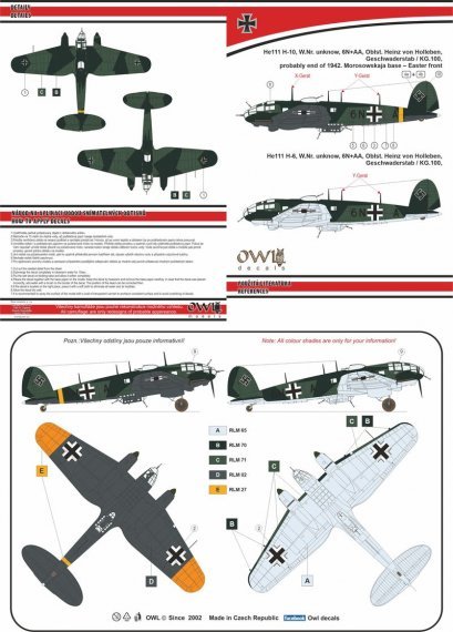 1/72 Heinkel He-111H-6 6N+AA, Gechwader-Kommodore /KGr. 100