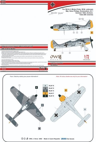 1/72 Focke-Wulf Fw-190A-5 Geschwaderkommodore Jg 1