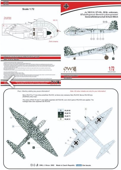 1/72 Junkers Ju-188 E-0 personal aircraft ST+GL