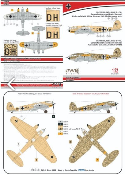 1/72 Heinkel He-111H-6 personal aircraft DH+YA