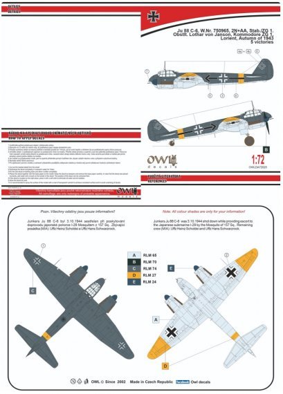 1/72 Junkers Ju-88C-6 dayfighter of Geschwaderkommodore ZG1