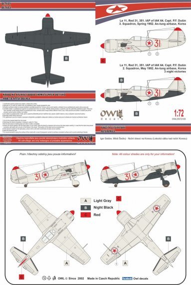 1/72 Lavochkin La-11 Korean Nightfighter 351. IAP, Red 31,