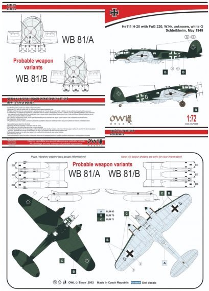 1/72 Heinkel He-111H-21 Fug 220white G