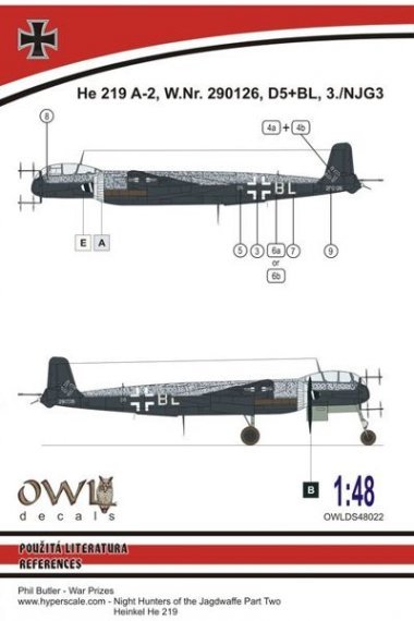 1/48 Scale Heinkel He 219 A-2 D5+BL