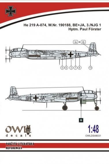 1/48 Scale Heinkel He 219 A-0 GE+JA