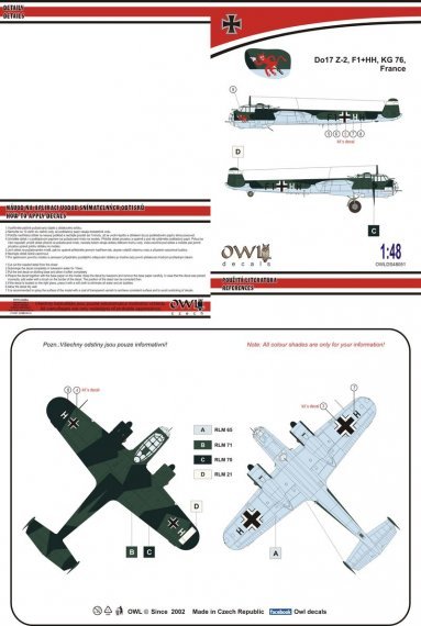 1/48 Dornier Do 17Z-2 F1+HH KG 76