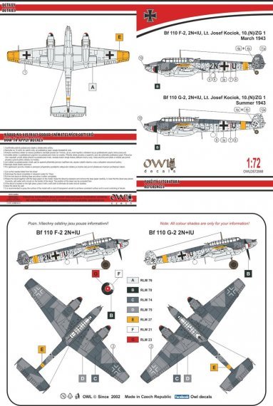 1/72 Messerschmitt Bf-110F-4/G-2