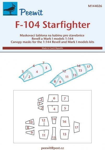 1/144 Canopy mask F-104 Starfighter