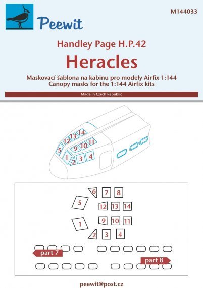 1/144 Canopy mask H.P.42 Heracles