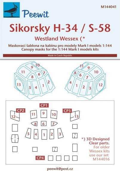 1/144 Sikorsky H-34 / S-58 masks