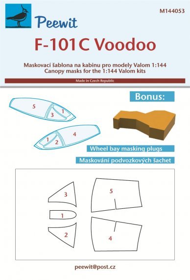 1/144 Canopy mask F-101C Voodoo for Valom