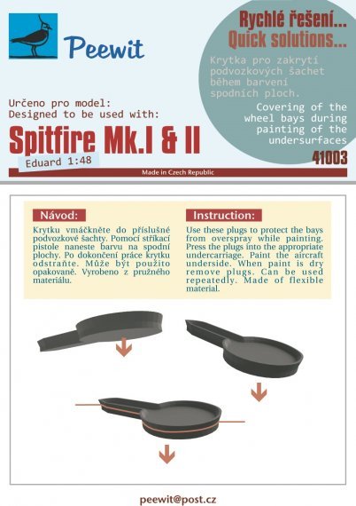 1/48 Wheel bay cover for Spitfire Mk.I/II