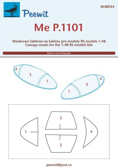 1/48 Canopy mask Me P.1101 for Rs Model