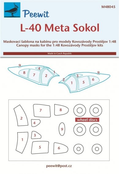 1/48 Canopy mask L-40 Meta Sokol KP