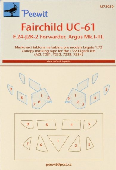 1/72 Canopy mask Fairchild UC-61