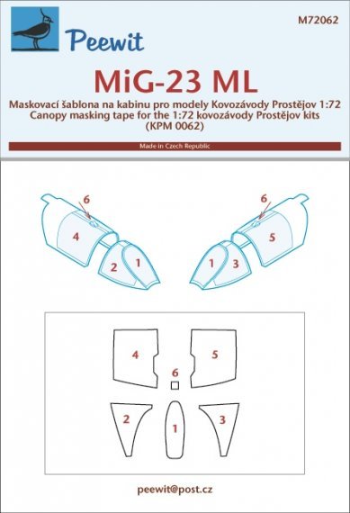 1/72 Canopy mask MiG-23ML