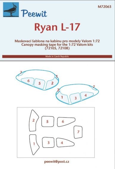 1/72 Canopy mask Ryan L-17