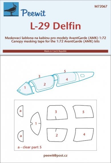 1/72 Canopy mask L-29 Delfin