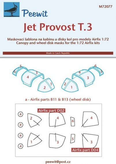 1/72 Jet Provost T.3/T.3a masks