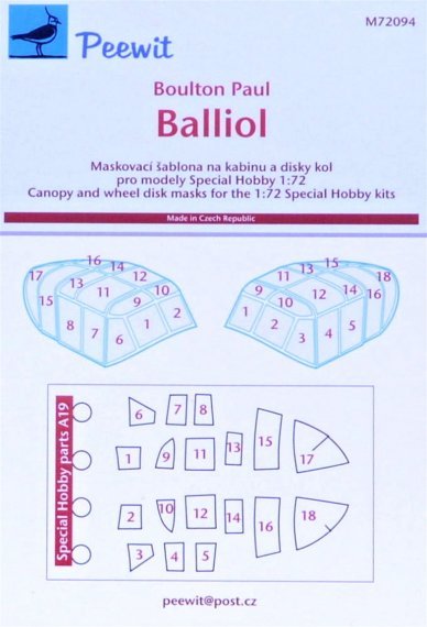 1/72 Canopy mask B.P. Balliol