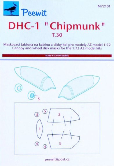 1/72 Canopy mask DHC-1 Chipmunk T.30
