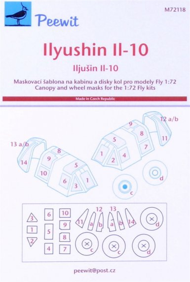 1/72 Canopy mask Ilyushin IL-10