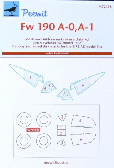 1/72 Canopy mask Fw 190 A-0, A-1