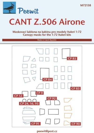 1/72 Canopy mask CANT Z.506 Airone