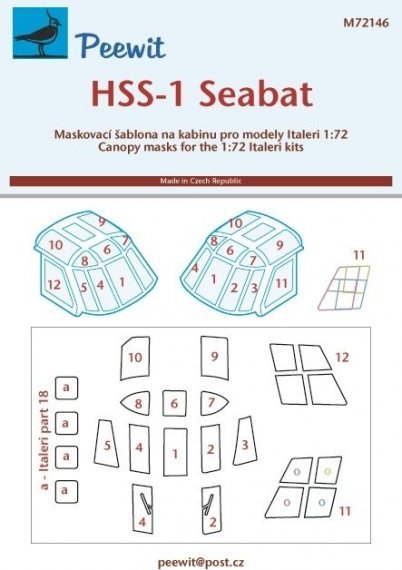 1/72 Canopy mask HSS-1 Seabat