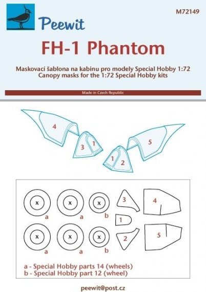 1/72 Canopy mask FH-1 Phantom