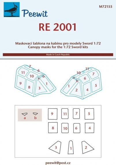 1/72 Canopy mask Regianne RE 2001