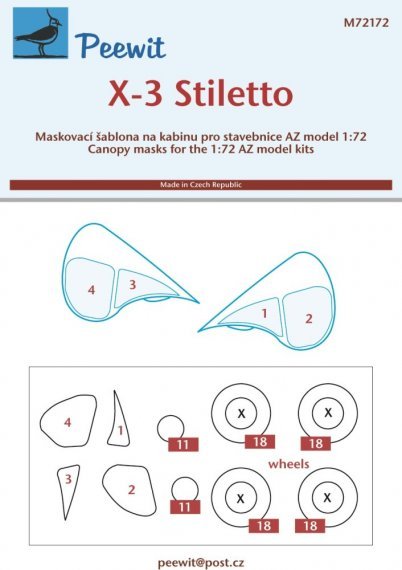 1/72 Canopy mask X-3 Stiletto