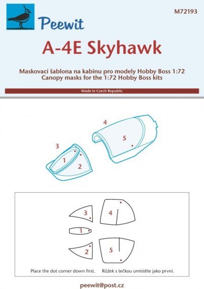 1/72 Canopy mask A-4E Skyhawk