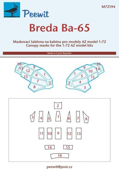 1/72 Canopy mask Breda Ba-65
